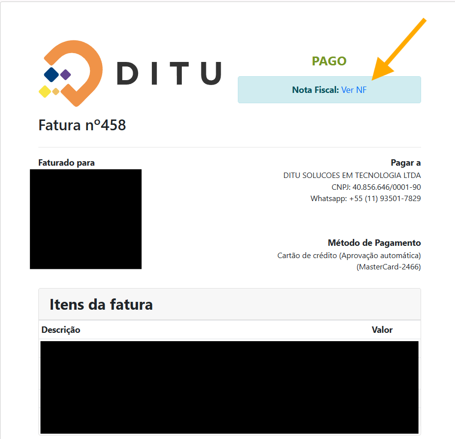 Notas fiscais mais fáceis de acessar na Área do Cliente DITU 2 image